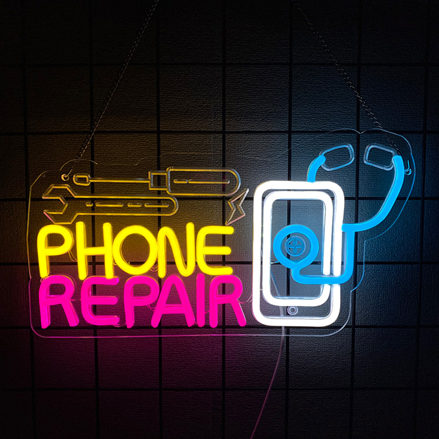 Electronics Repair Shop - Phone Repair Neon Sign For Wall