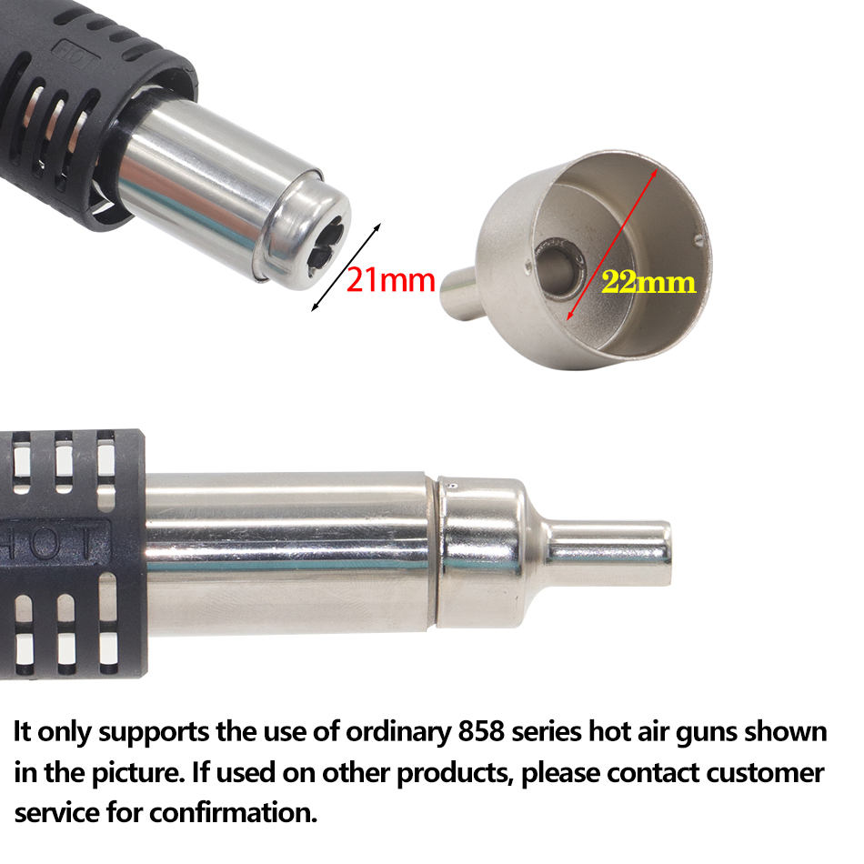 9pcs/lot 22mm Universal Nozzle - Hot Air Station 858 review and price