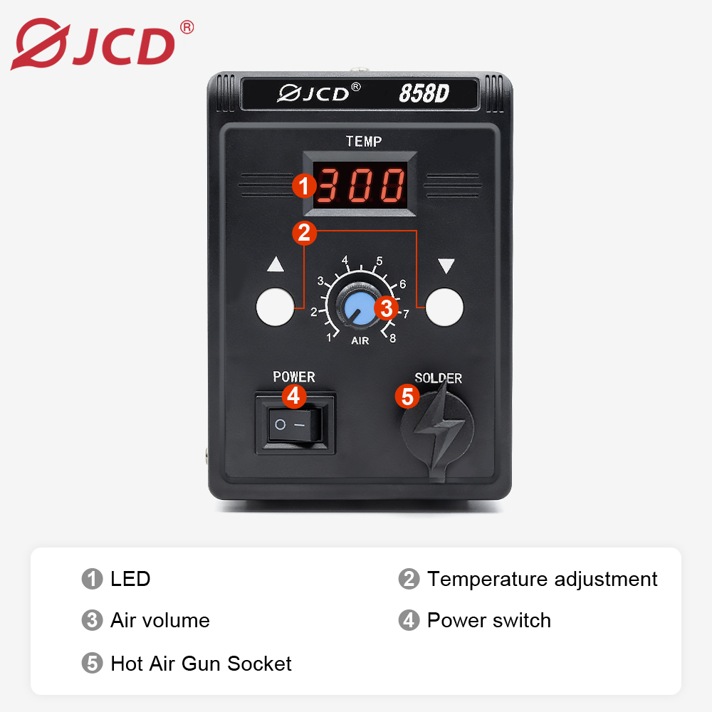 JCD Hot Air Gun 858D BGA Rewor - Hot Air Station 858 review and price
